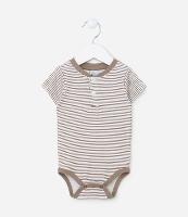 Body Infantil em Algodão com Estampa Listrada - Tam 0 a 18 meses - 1