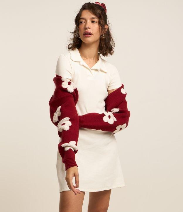 Vestido Curto em Ribana com Decote Polo - 2