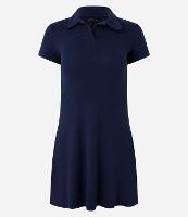 Vestido Curto em Ribana com Decote Polo - 1