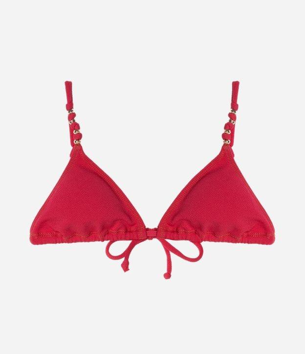 Biquíni Top Cortininha Texturizado com Metal nas Alças - 1