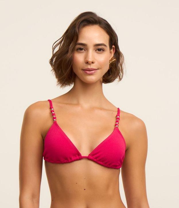 Biquíni Top Cortininha Texturizado com Metal nas Alças - 2