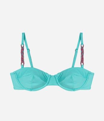 Biquíni Top Meia Taça em Microfibra com Alças de Tererê
