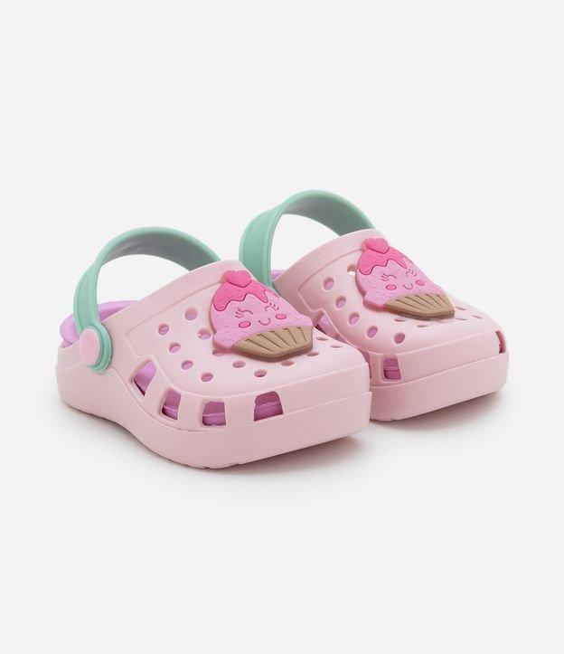 Sandália Babuche Infantil com Patch de Cupcake - Tam 16 a 19 - 1