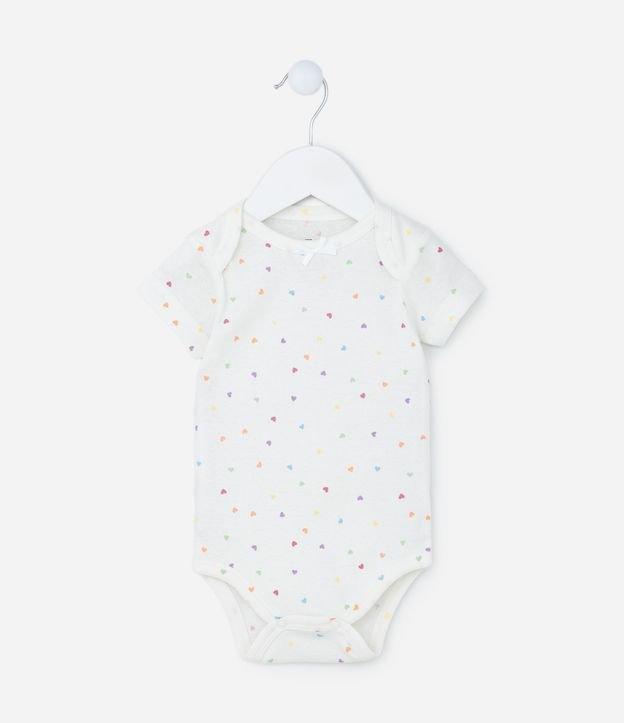Body Infantil com Estampa Mini Corações - Tam RN a 18 meses - 1