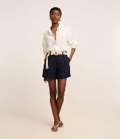 Short em Viscolinho com Cinto de Ráfia - 2