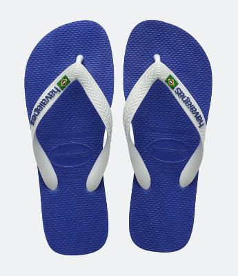 Chinelo Havaianas Tradicional com Bandeira do Brasil