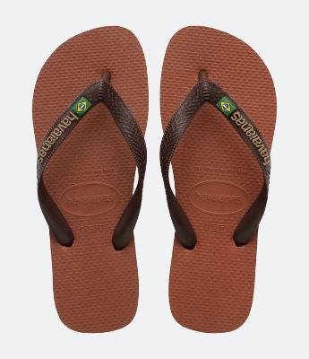 Chinelo Havaianas Tradicional com Bandeira do Brasil