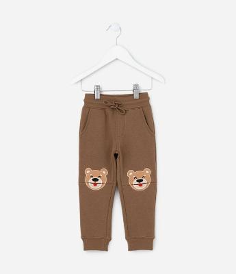 Calça Infantil com Estampa Interativa Ursinho - Tam 1 a 6 Anos