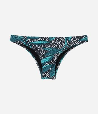 Biquíni Calcinha em Microfibra com Estampa Folhagem Poá