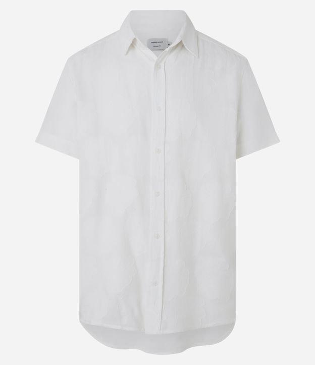 Camisa Regular com Textura Jacquard Floral - 1