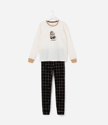 Pijama Longo Infantil com Estampa Capivara Gamer - Tam 5 a 14 anos