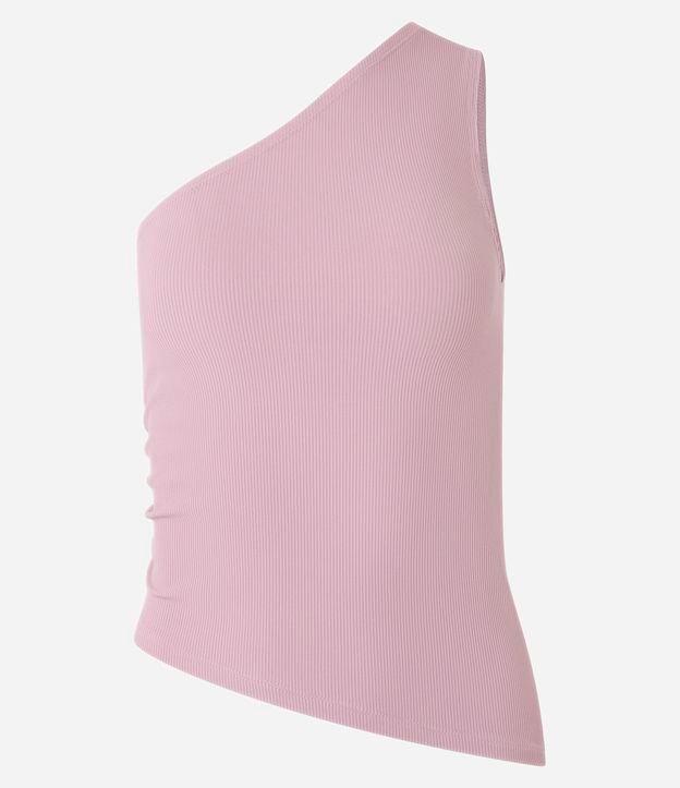 Blusa em Microfibra com Ombro Só e Franzido Lateral - 1