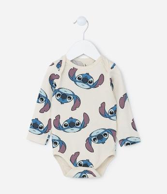 Body Infantil com Estampa do Stitch - Tam 0 a 18 meses