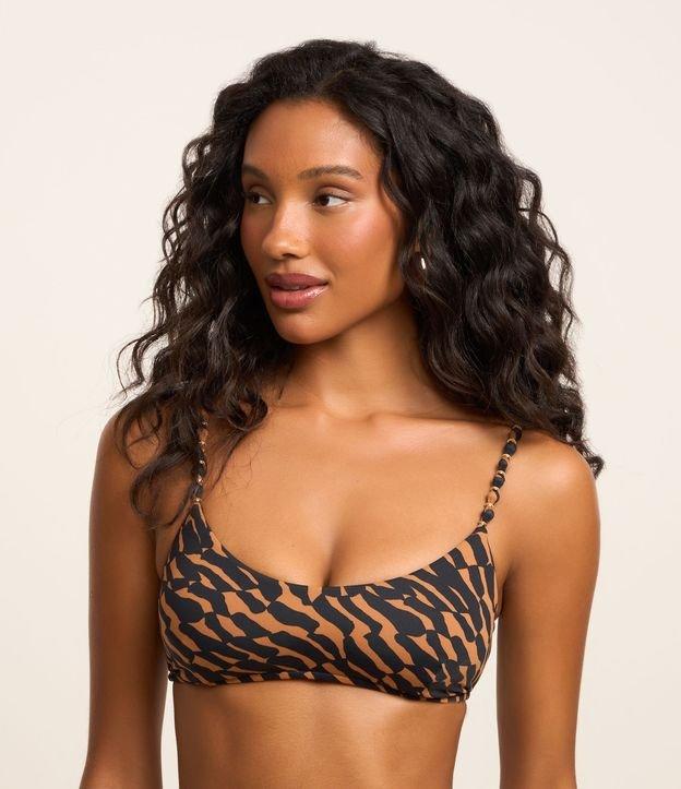 Biquíni Top em Microfibra com Estampa Animal Print - 1