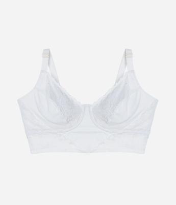 Sutiã Alongado Sem Bojo Sem Aro em Renda Curve e Plus Size