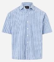 Camisa Boxy em Oxford com Listras Finas - 1