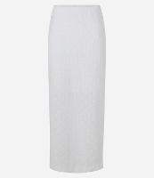 Saia Midi Evase de Renda com Fenda - 1