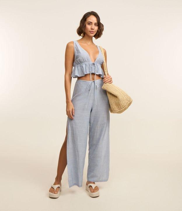 Saída de Praia Calça em Viscose com Amarração na Cintura - 3