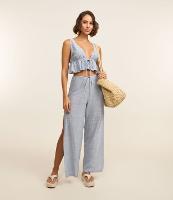 Saída de Praia Calça em Viscose com Amarração na Cintura - 3