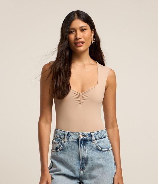 Body em Microfibra com Decote Coração Franzidinho - 2