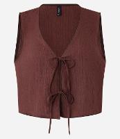 Colete em Crepe com Textura e Amarraçao com Lacinhos - 1