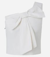 Blusa Um Ombro Só em Crepe com Detalhe de Laço - 2