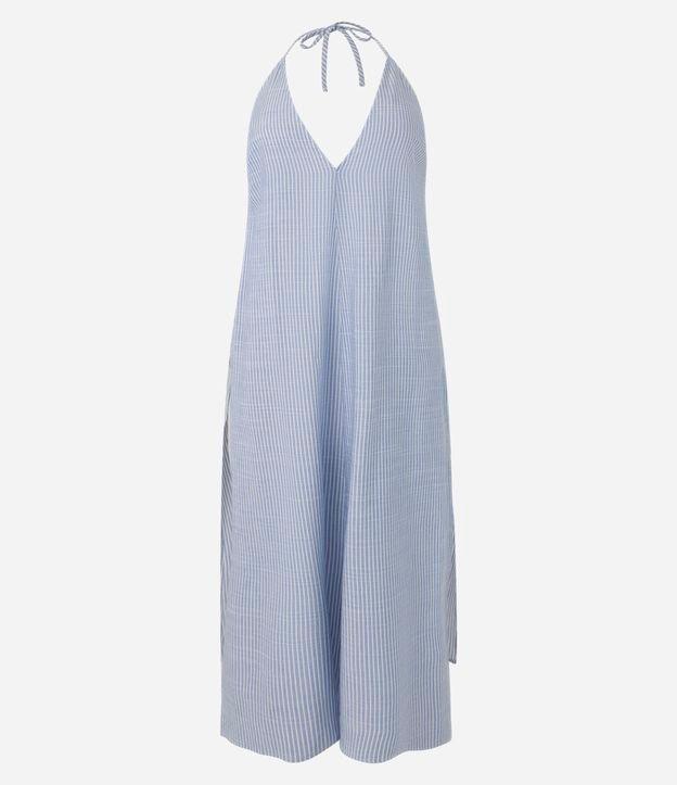 Saída de Praia Vestido Cavado em Viscose com Fenda Lateral - 1