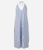 Saída de Praia Vestido Cavado em Viscose com Fenda Lateral - 1