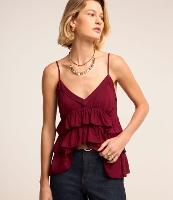 Blusa de Alça em Viscose com Babados Sobrepostos - 3