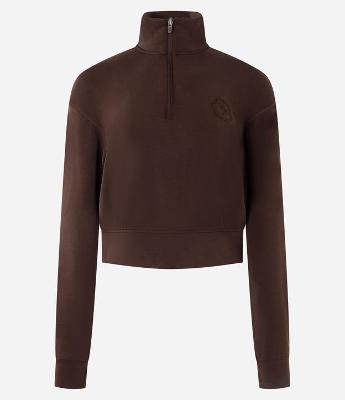 Casaco Esportivo em Modal com Gola Alta e Zíper