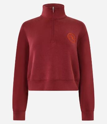 Casaco Esportivo em Modal com Gola Alta e Zíper