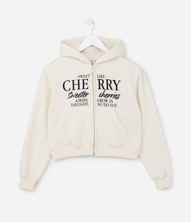 Jaqueta Infantil Quentinha com Estampa de Cereja - Tam 5 a 14 anos - 1