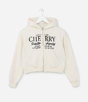 Jaqueta Infantil Quentinha com Estampa de Cereja - Tam 5 a 14 anos - 1