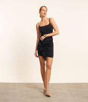 Saia Curta em Jersey com Babado Frontal - 1