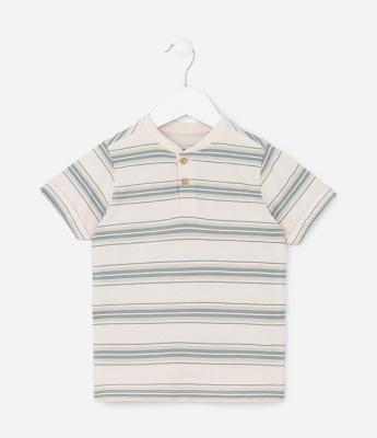 Camiseta Infantil com Estampa Listrada - Tam 1 a 6 Anos