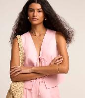 Colete em Viscolinho com Amarração em Laços Frontal - 2