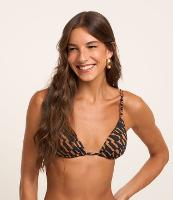 Biquíni Top Triângulo em Microfibra com Estampa Animal Print - 1