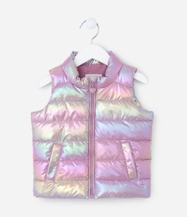Colete Puffer Infantil Metálico com Bolsos - Tam 1 a 5 anos - 1