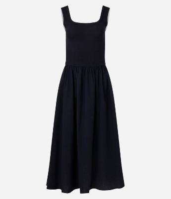 Vestido Evasê em Ribana com Alça Larga