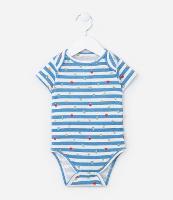 Body Infantil com Estampa Frutinhas e Listras - Tam  RN a 24 meses - 1