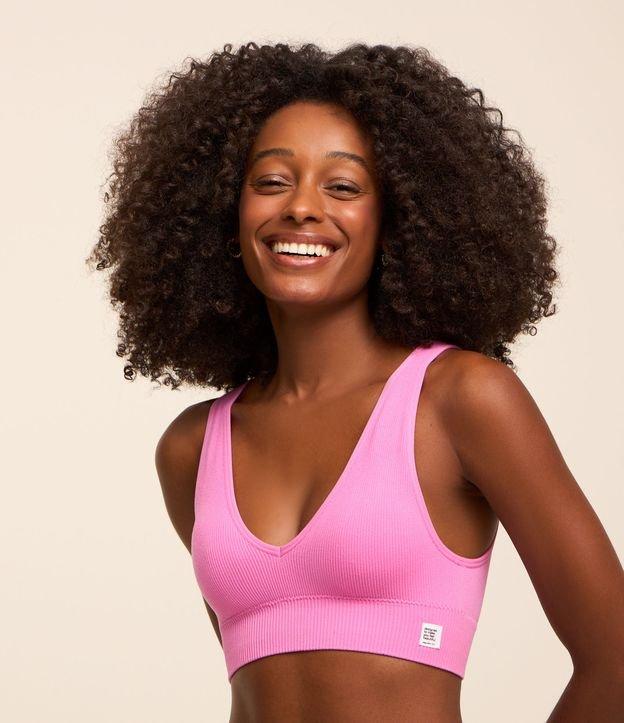 Sutiã Top com Bojo Removível e Sem Costura - 1