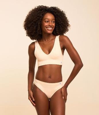 Calcinha Biquini Fio Sem Costura com Textura Canelada