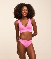 Calcinha Biquini Fio Sem Costura com Textura Canelada - 1