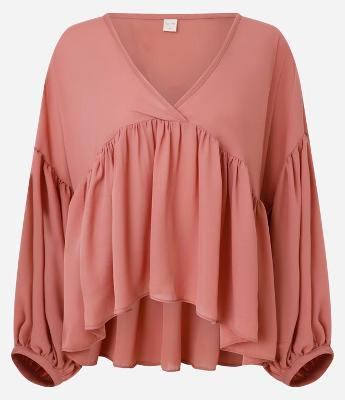 Blusa em Chiffon com Babados