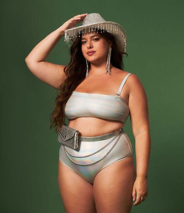 Biquíni Top Reto Holográfico Curve & Plus Size - 2