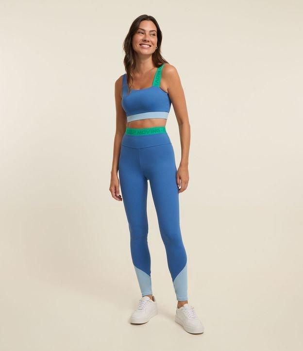 Calça Legging em Microfibra com Friso - 1