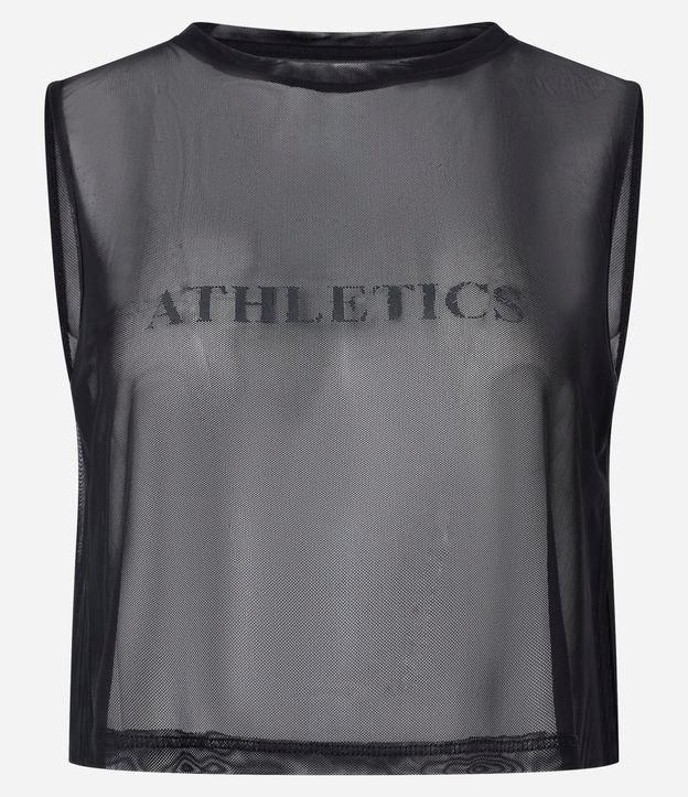 Blusa Regata em Microfibra com Estampa Localizada - 1