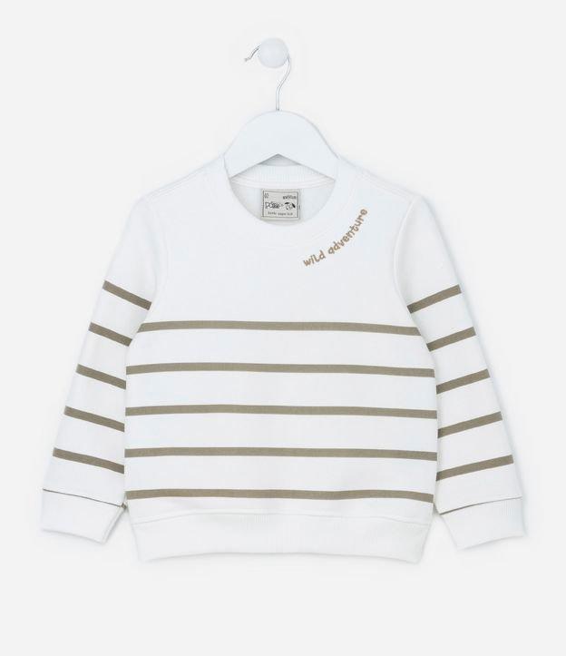 Blusão Infantil Quentinho com Estampa Listrada - Tam 1 a 5 Anos - 1