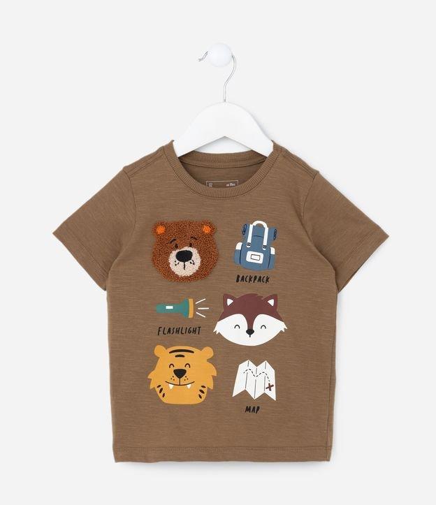 Camiseta Infantil com Estampa Bichinhos - Tam 1 a 6 Anos - 1