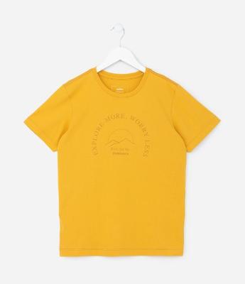 Camiseta Infantil com Estampa Paisagem - Tam 5 a 14 Anos
